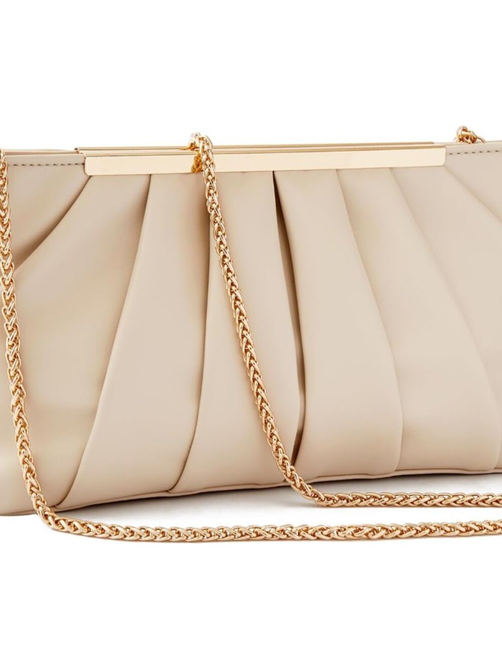 Clutch Purse Dressy Pleated Formal Evening Bag Simple Classy Handbag for Women